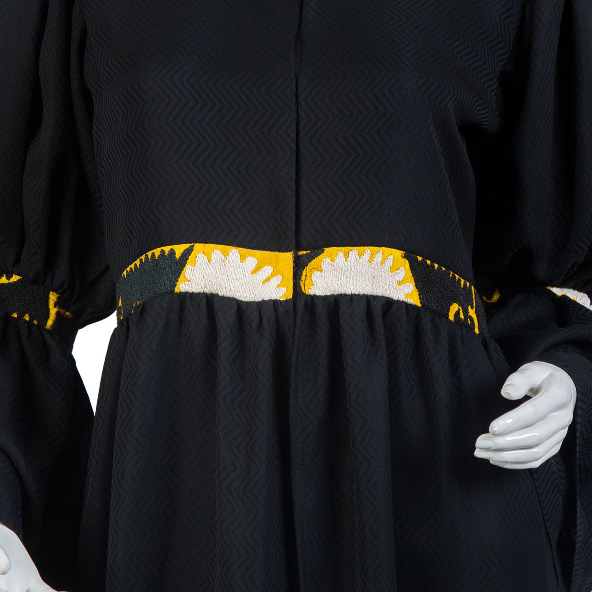 Simple Black Embroidered Handmade Afghani Chapan for Women 2