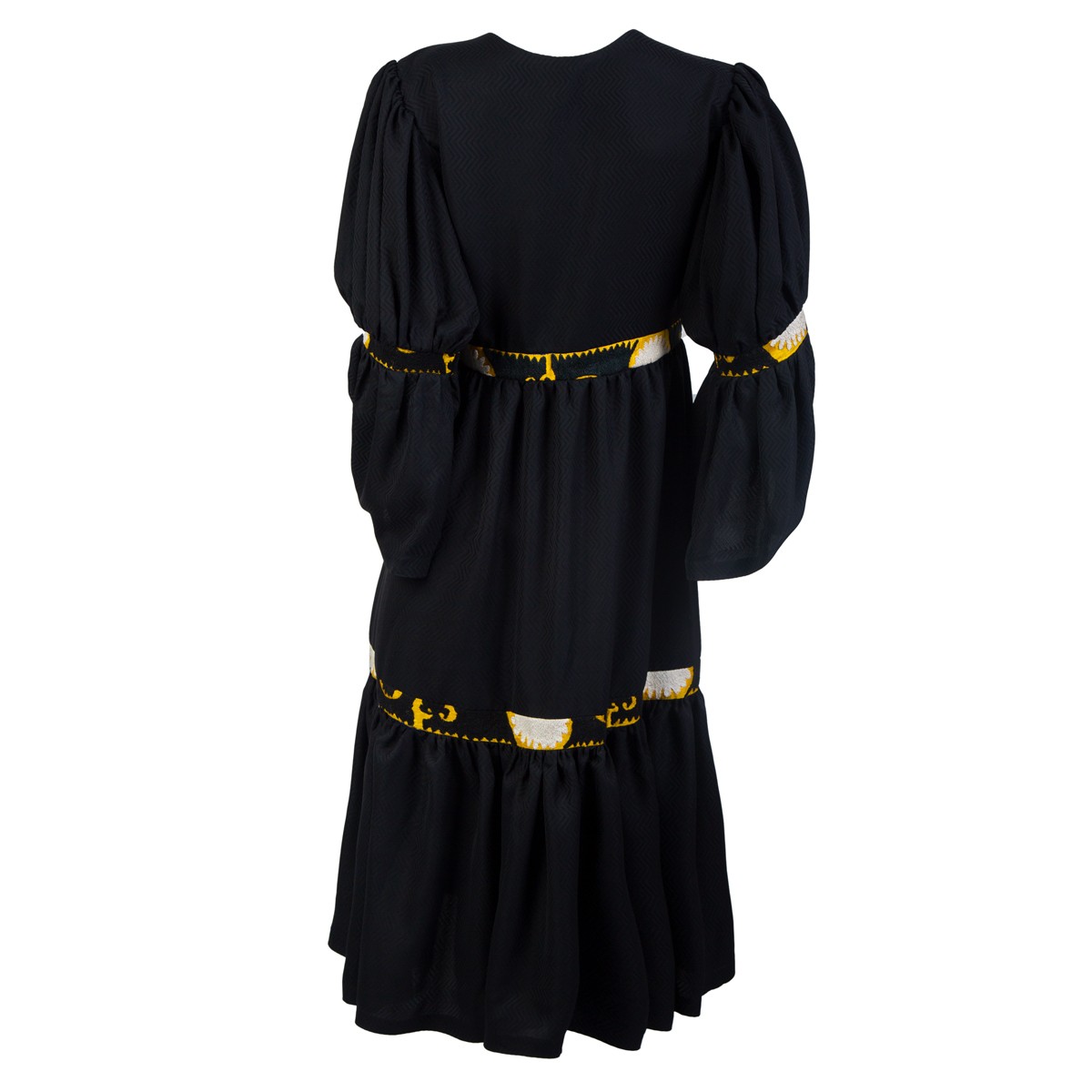 Simple Black Embroidered Handmade Afghani Chapan for Women 4