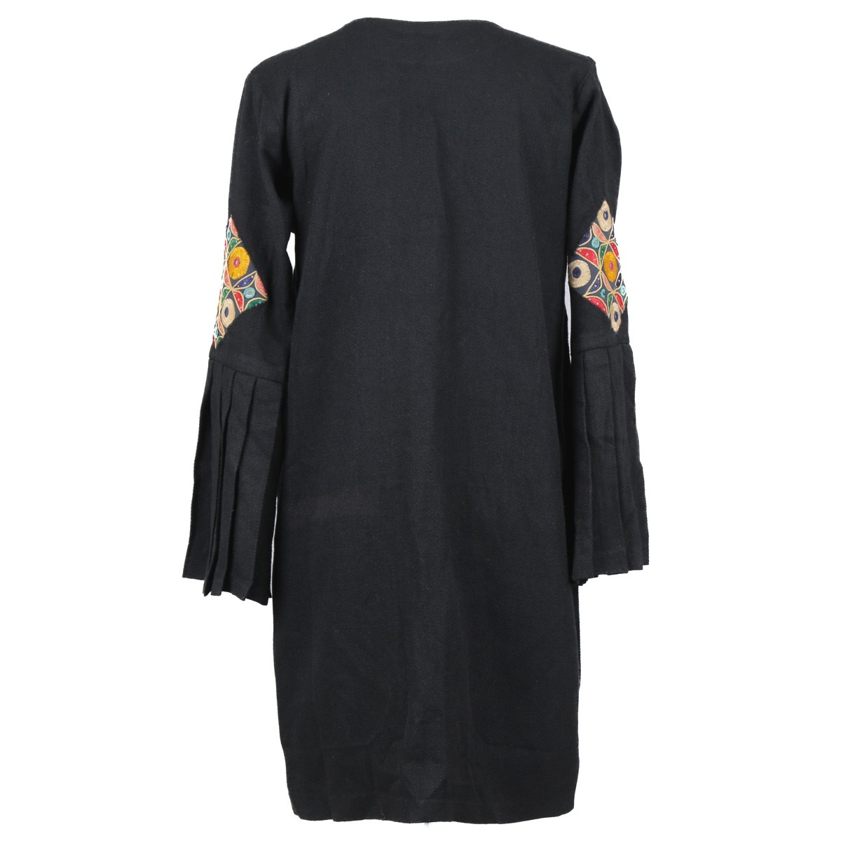 Black Silk Shirt Dress | Balloon Sleeve Dress 3
