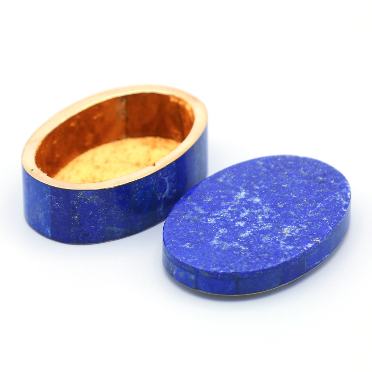 Lapis Circular Jewelry Box 3