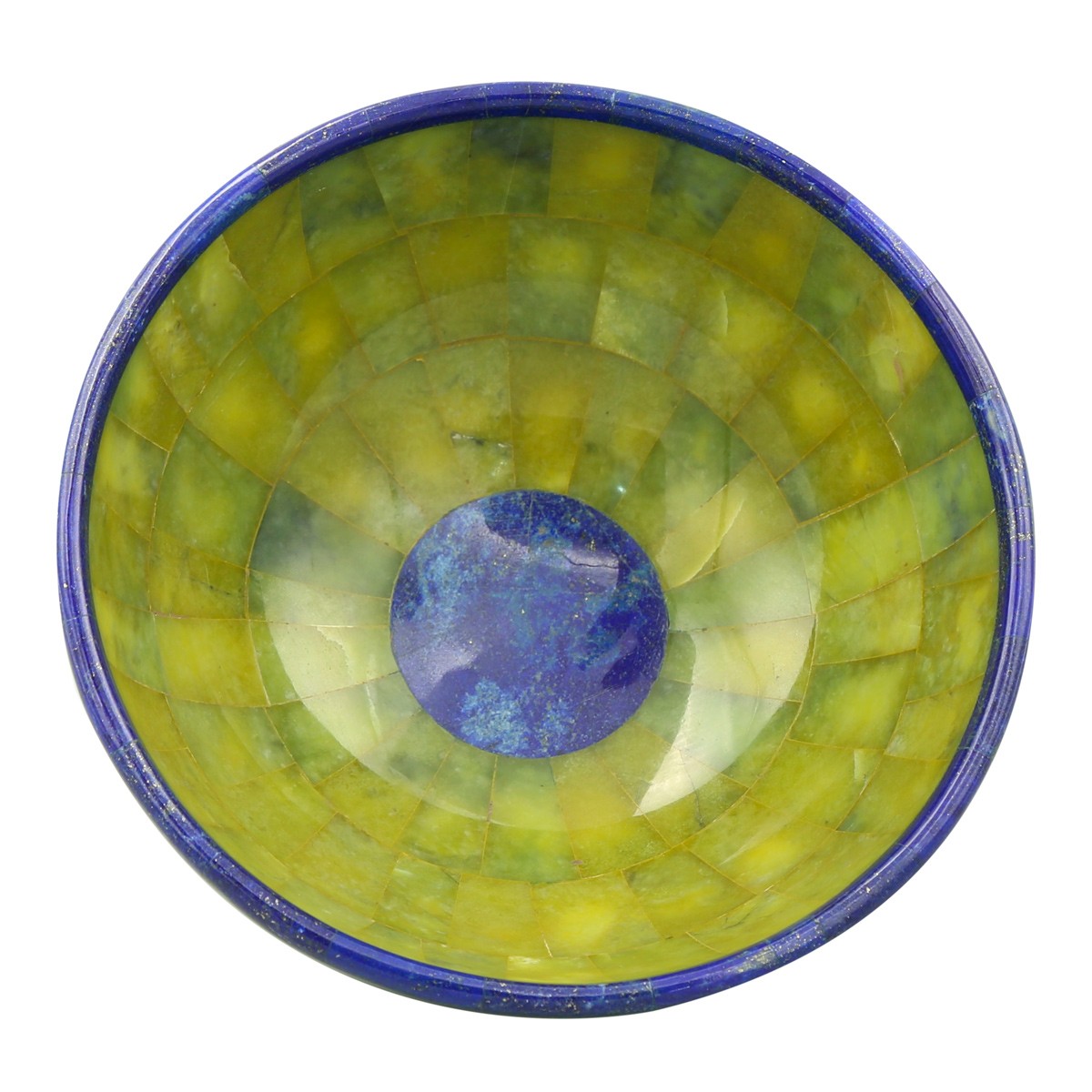 Green Handmade Bowl | Lapis Bowl With Wooden Stand 2