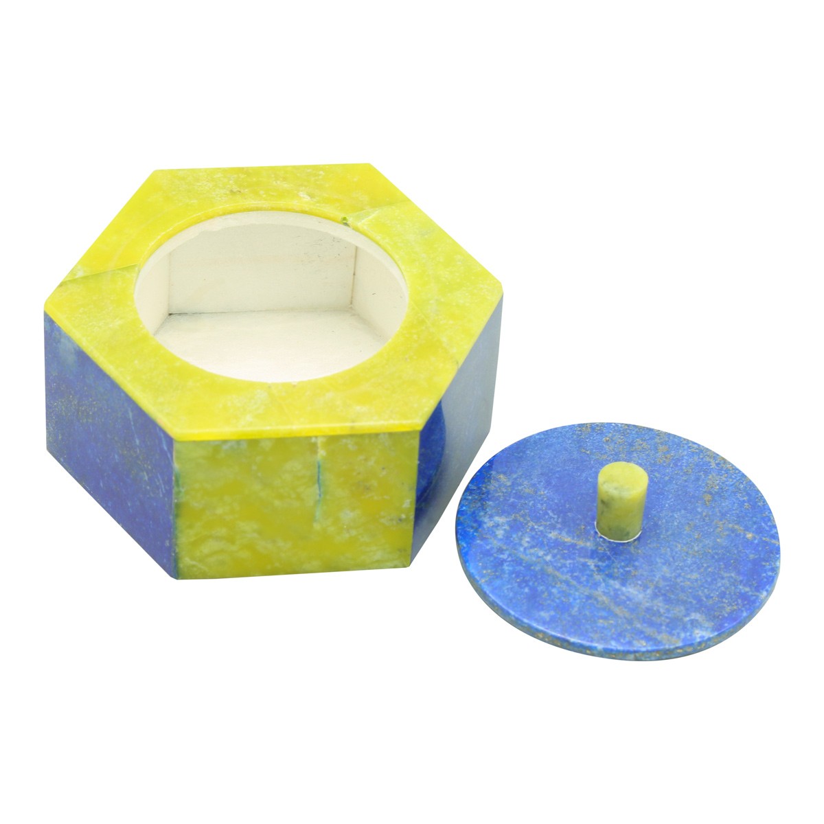 Hexagonal Flat Sugar Bowl | Lapis Sugar Jar With Lid 2