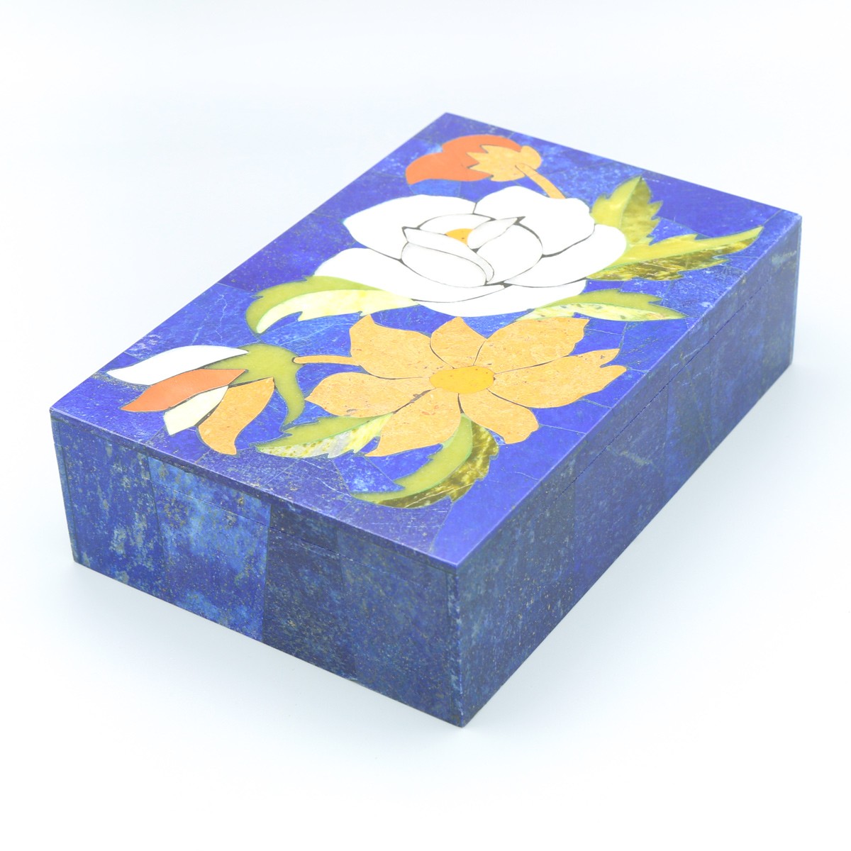Floral Paint Jewelry Box | Lapis Stone Jewelry Box 1