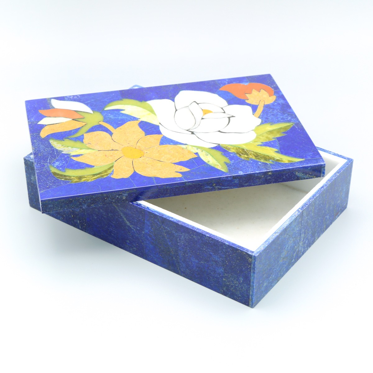 Floral Paint Jewelry Box | Lapis Stone Jewelry Box 3