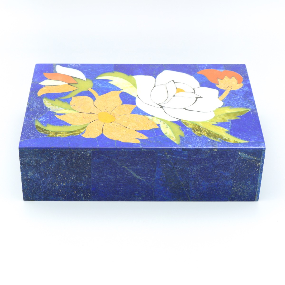 Floral Paint Jewelry Box | Lapis Stone Jewelry Box 6