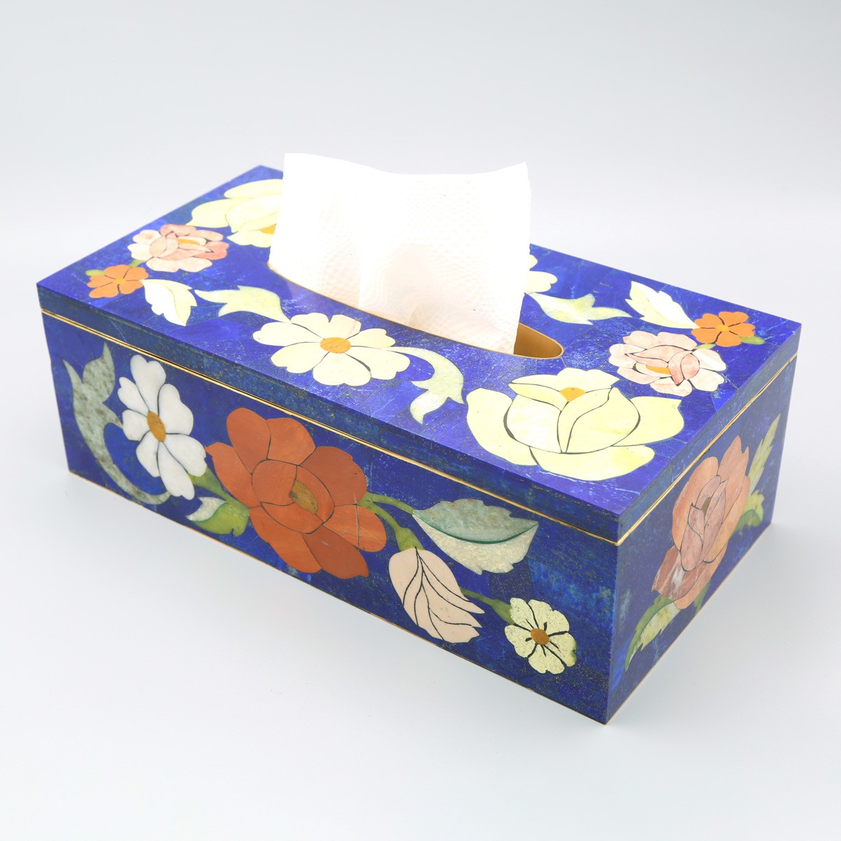 Handmade Lapis Lazuli Tissue Box 1