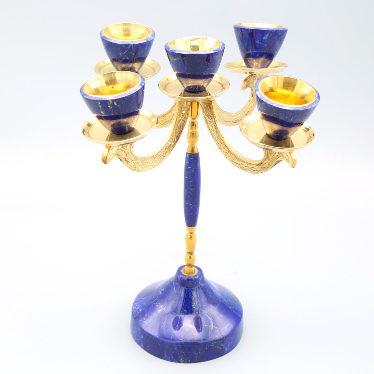 Handmade Candle Holder | Blue Lapis Candle Stand 1