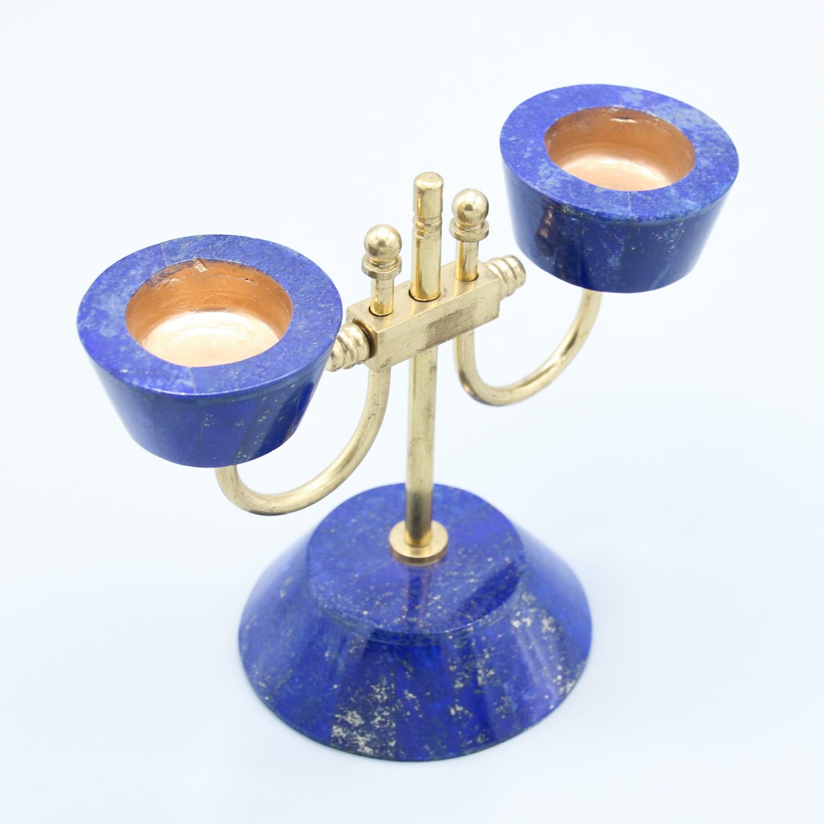 Handcrafted Candle Stand | Lapis Lazuli Candle Holder 1