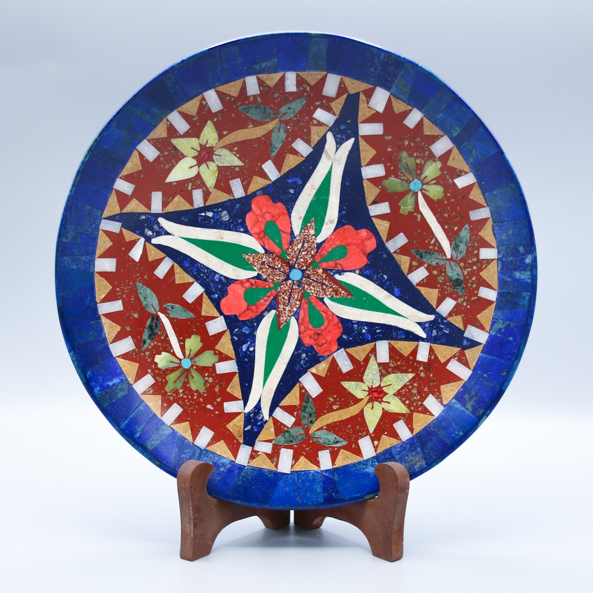 Wall Hanging Plate | Multi-Stoned Handmade Plate 1