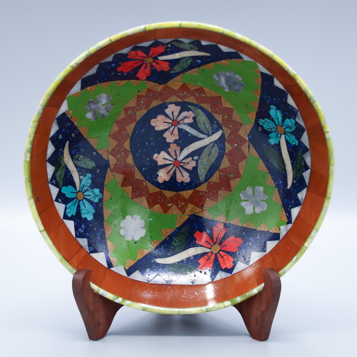 Hand-Painted Bowl With Stand | Multi-Colored Handmade Bowl 1