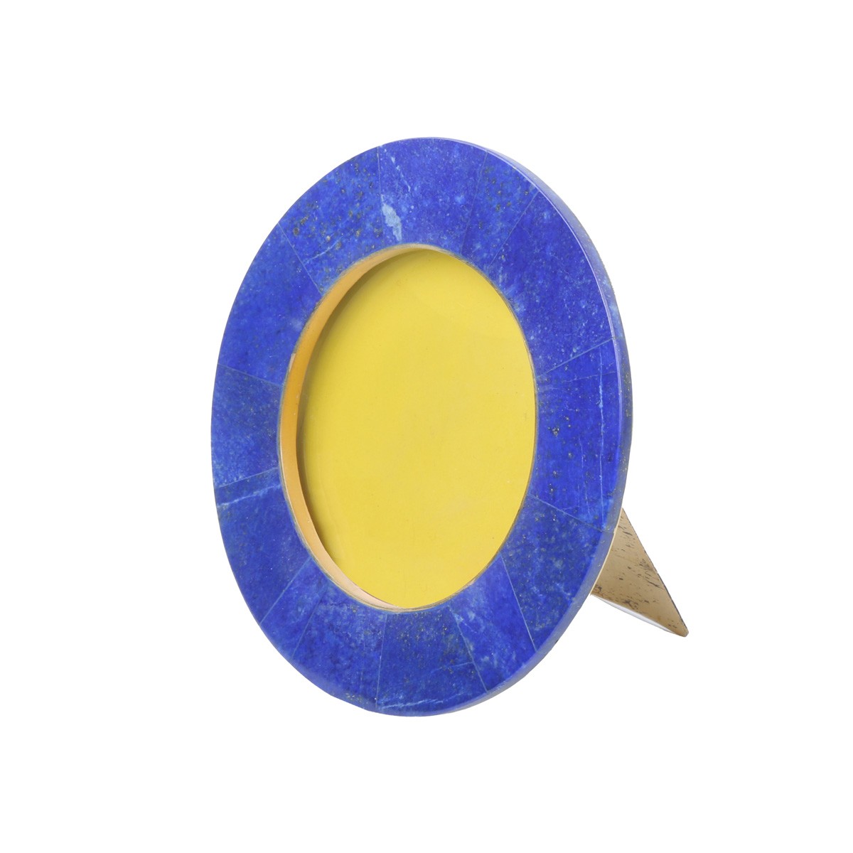 Lapis Lazuli Round Photo Frame | Marble Stone Circle Photo Frame 1