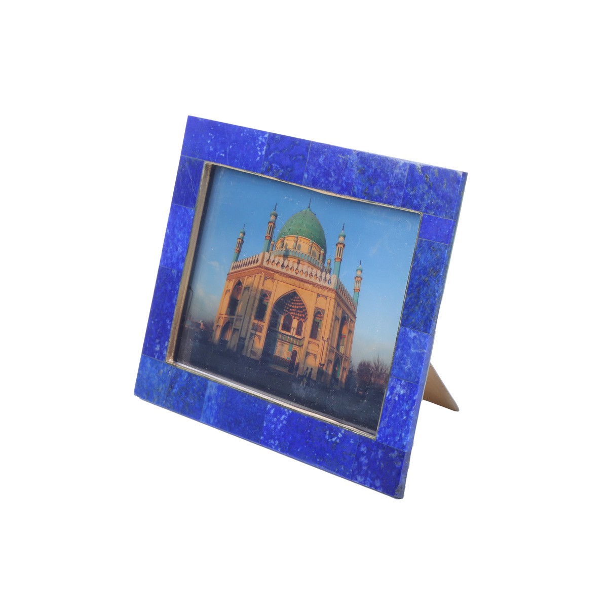 Lapis Lazuli Rectangle Photo Frame | Marble Stone Landscape Photo Frame 1
