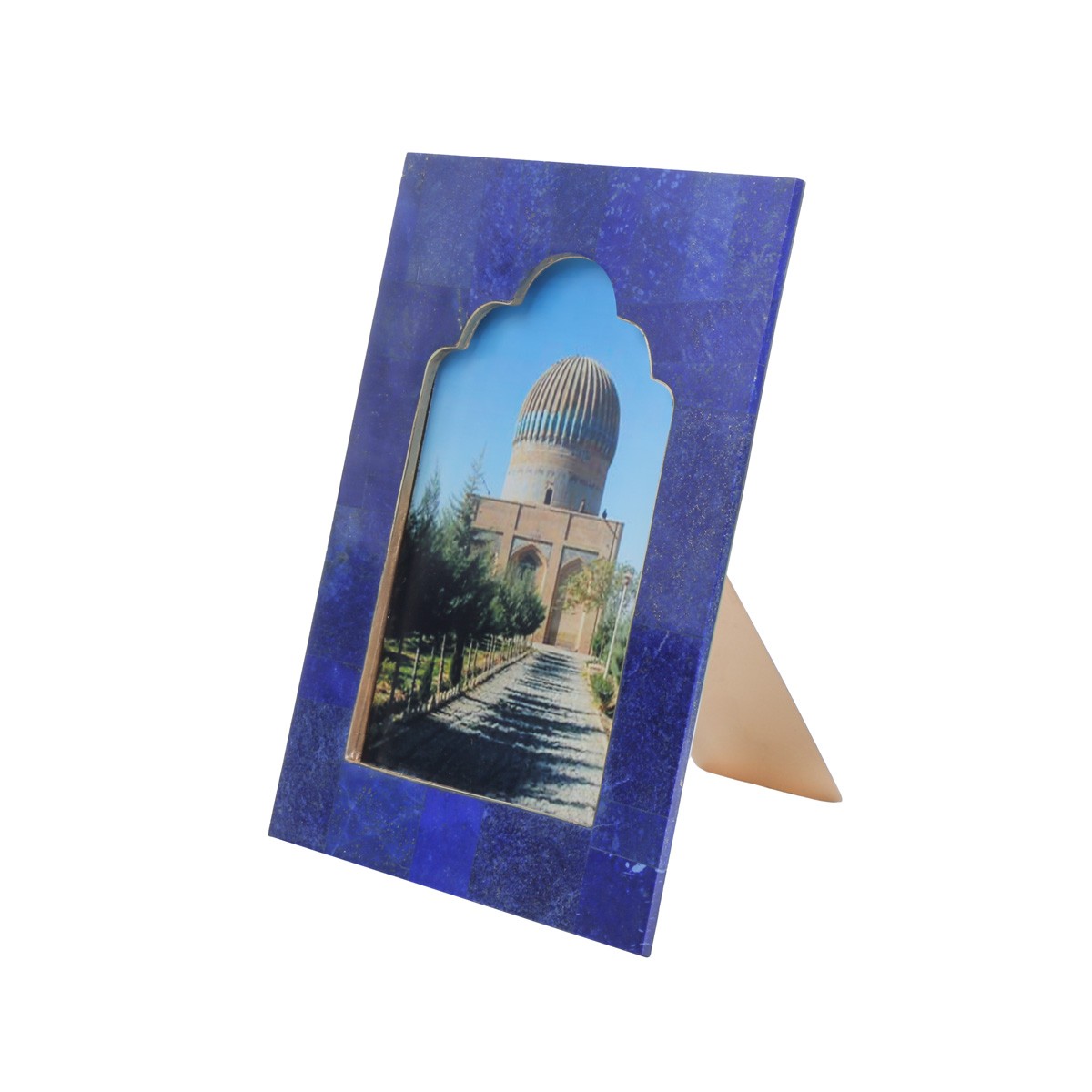 Lapis Lazuli Rectangle Shape Photo Frame | Marble Stone Portrait Picture Frame 1