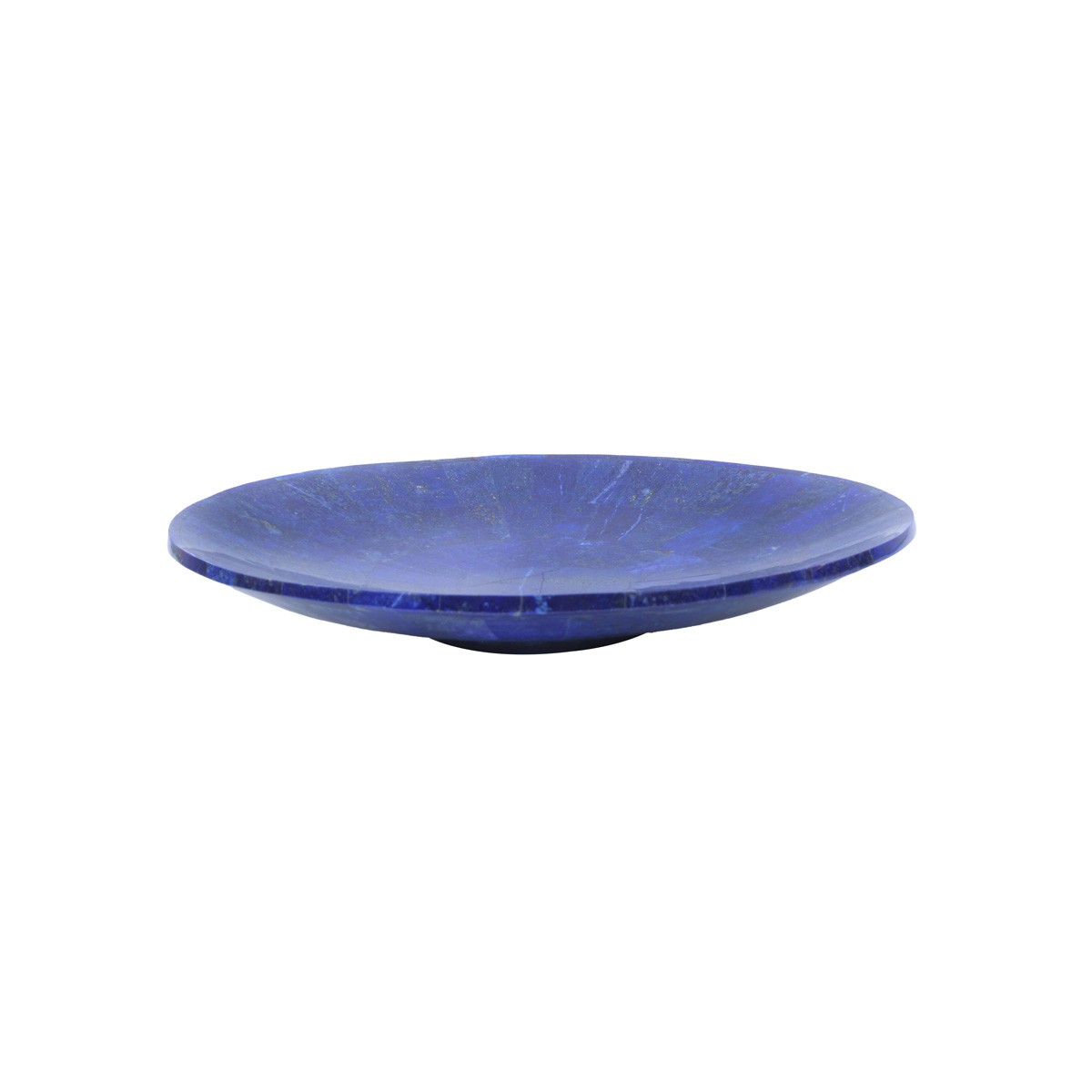 Lapis Lazuli Footed Plate | White Marble Stone Plate 1