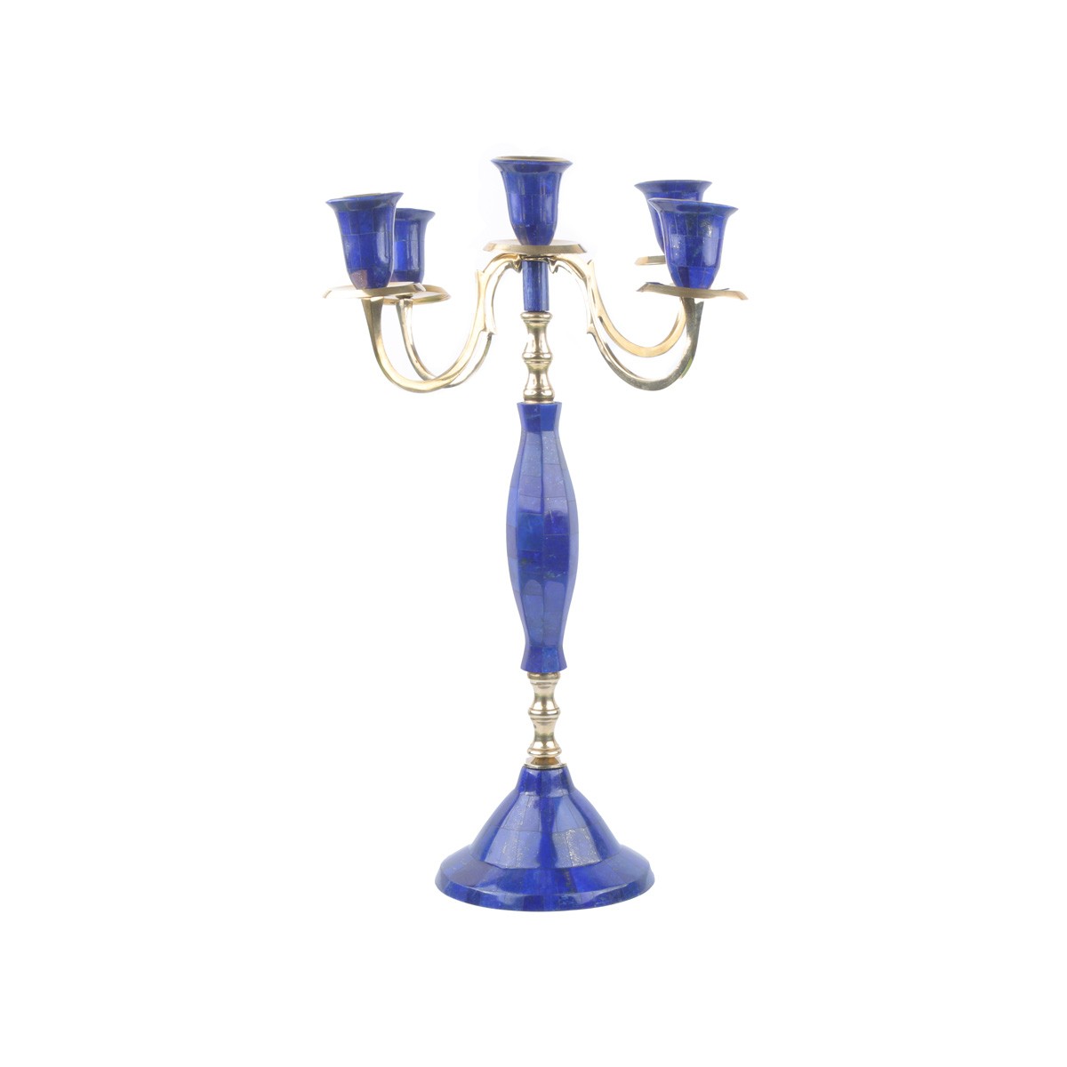 Candle Holder | White Marble Stone Bronze Candle Stand 1