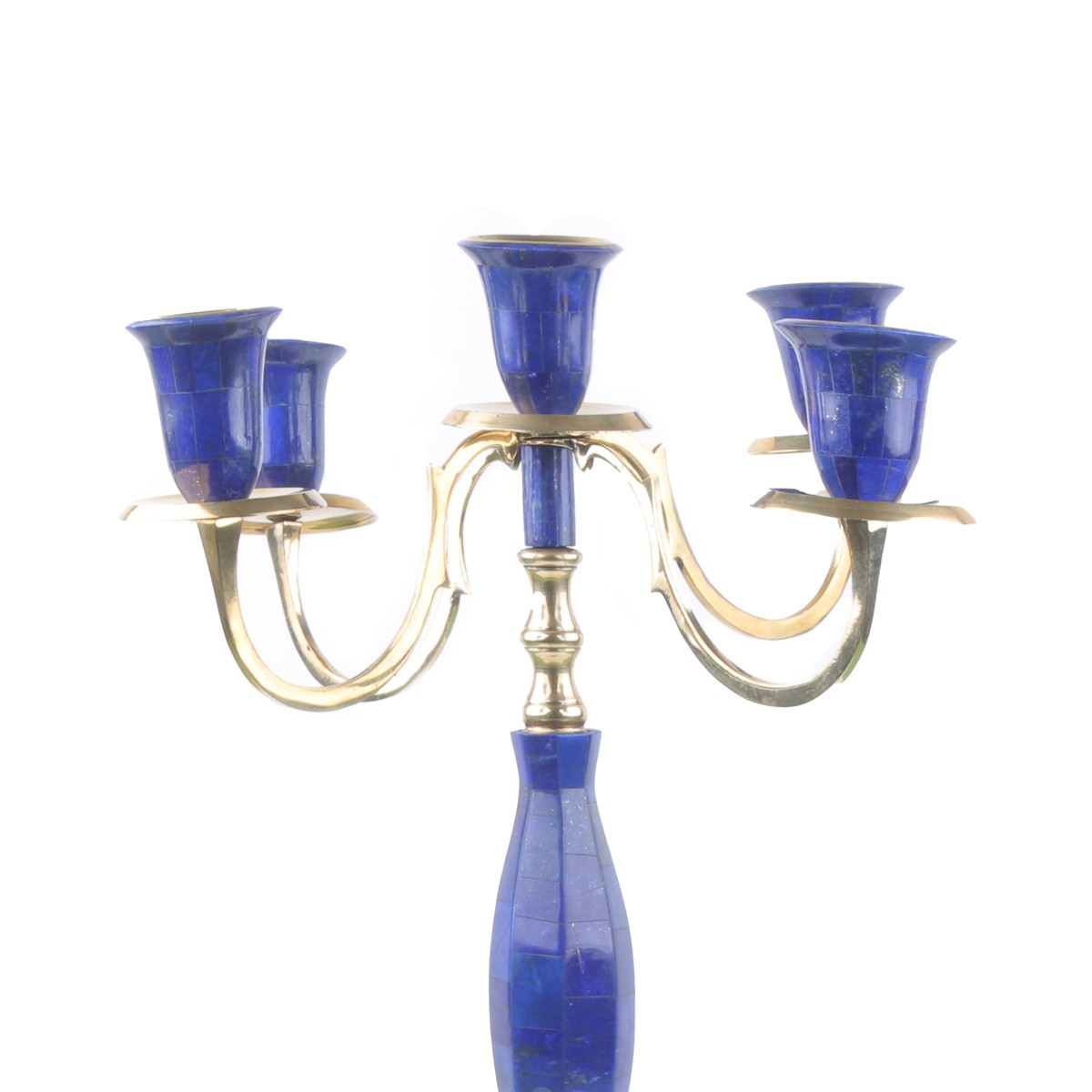 Candle Holder | White Marble Stone Bronze Candle Stand 2