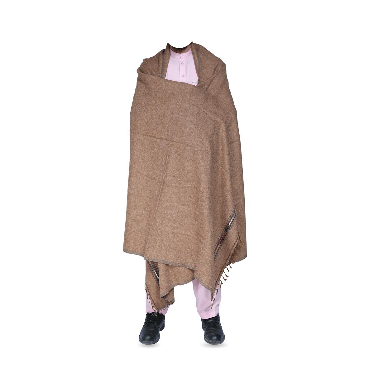 Brown Nuristani Woolen Patu | Winter Casual Wear Patu 3