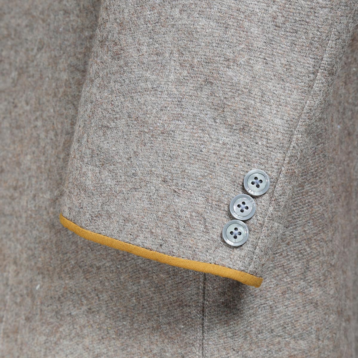 Light Gray Nuristani Long Coat | Woolen Casual Wear Beret Style Coat 3