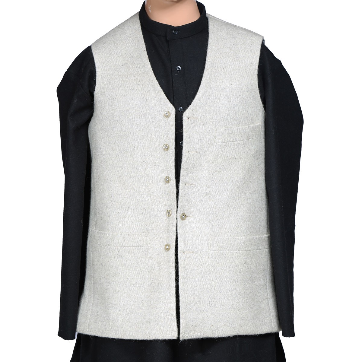 Off-White Nuristani Waistcoat | Woolen Classic Men's Vest 1