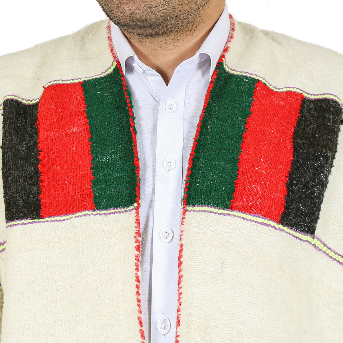 Brown Nuristani Handwoven Long Chapan | Woolen Winter Wear Chapan 2