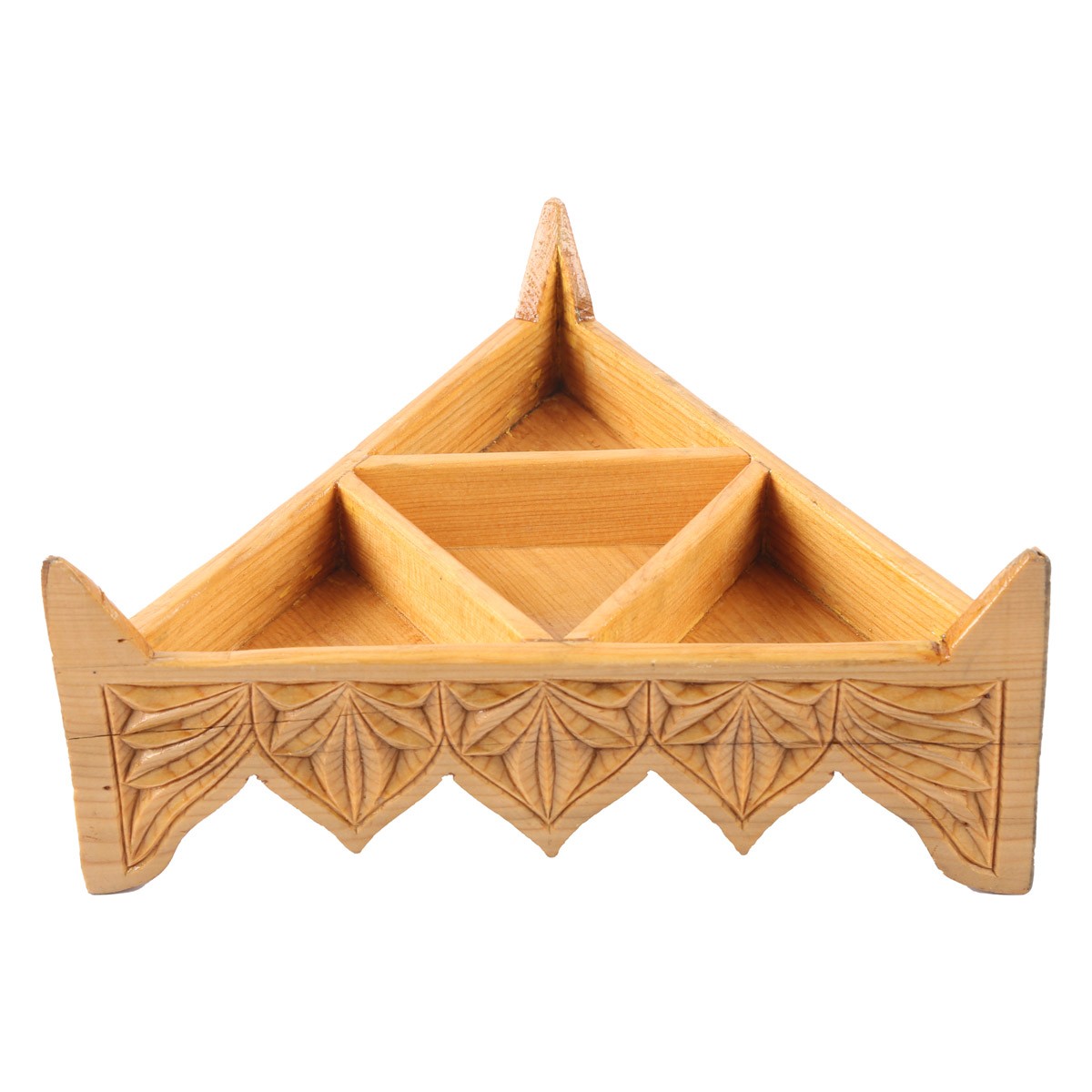 Triangular Wooden Dry Fruit Dish | Archa Wood Candy Dish 1