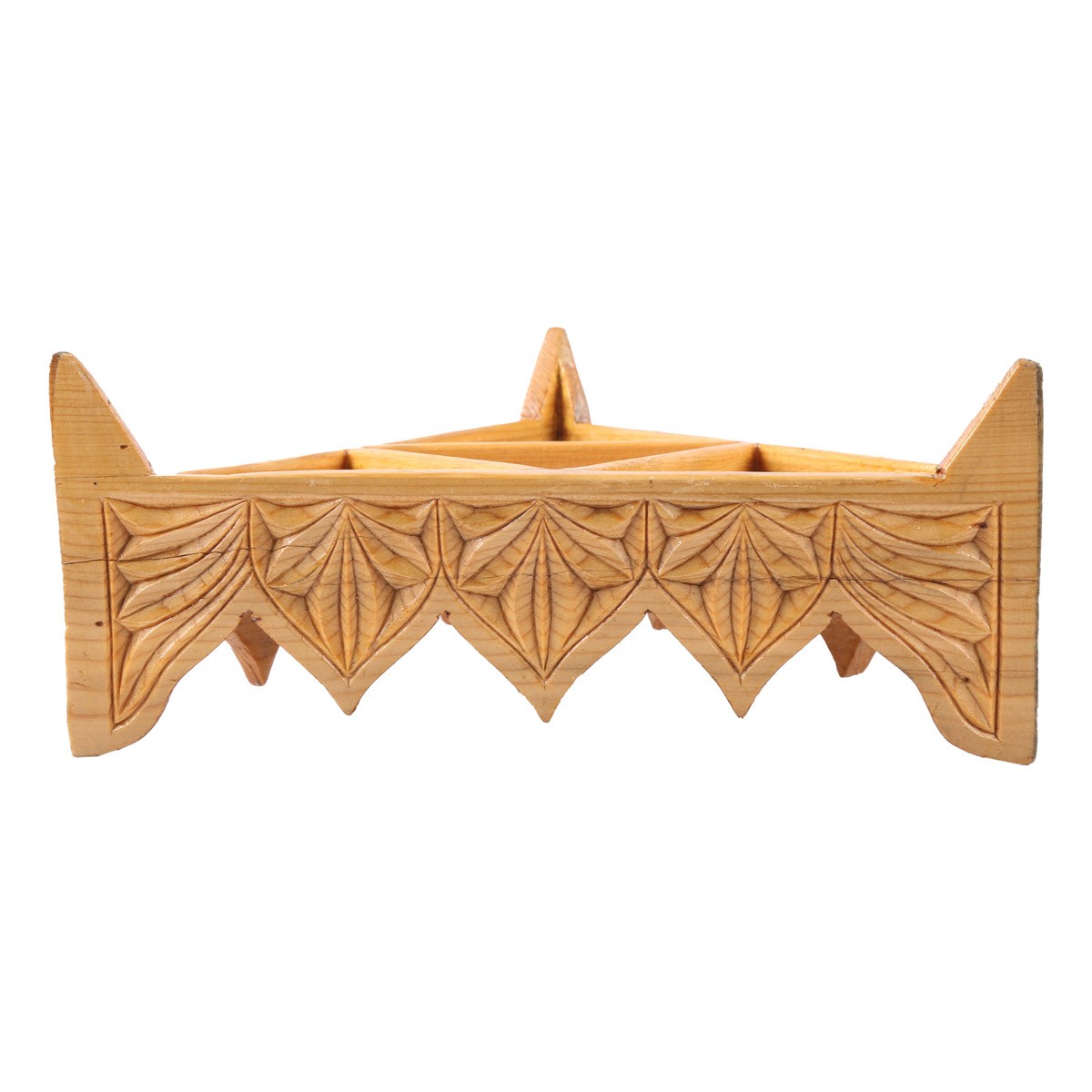 Triangular Wooden Dry Fruit Dish | Archa Wood Candy Dish 4