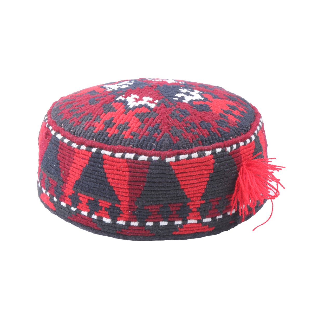 Mazari Embroidered Afghan Hat | Cross-Stitch Party Wear Hat 1