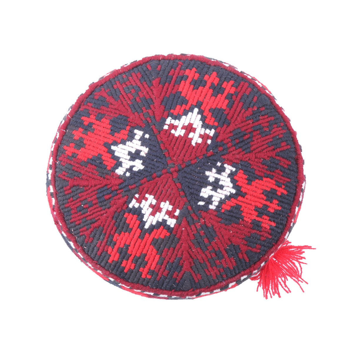 Mazari Embroidered Afghan Hat | Cross-Stitch Party Wear Hat 2