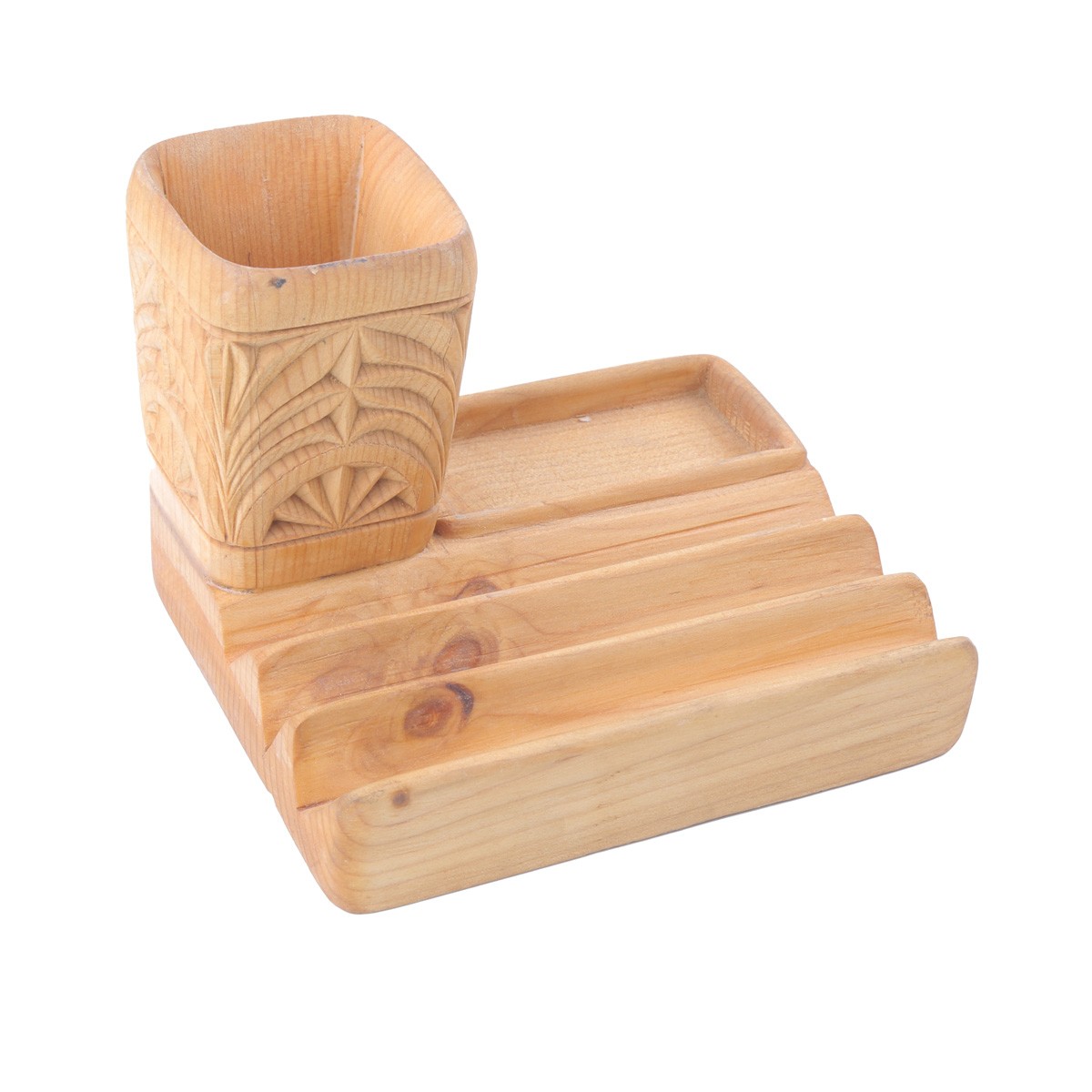 Archa Wooden Pen Holder | Handcrafted Pen Stand 1