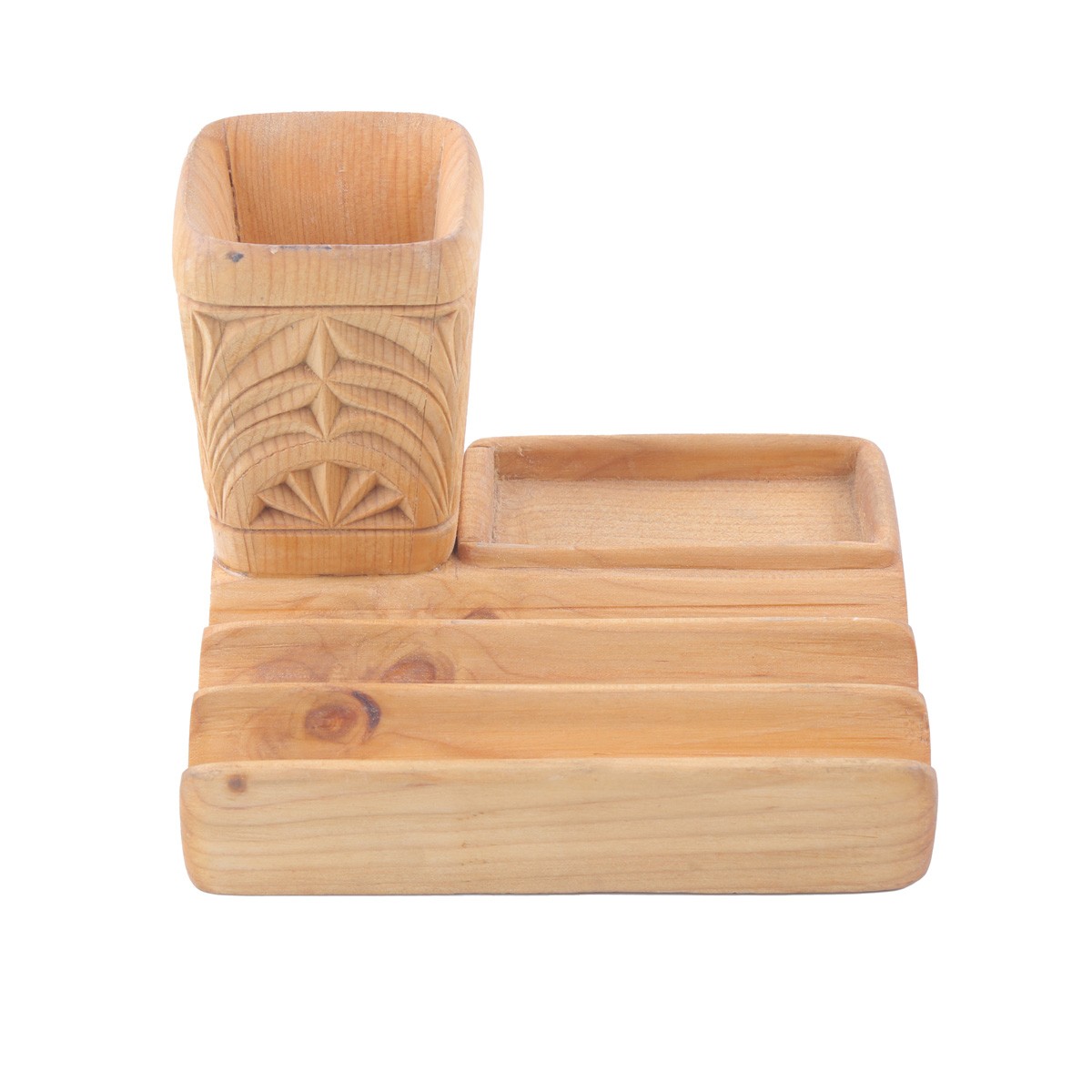 Archa Wooden Pen Holder | Handcrafted Pen Stand 2
