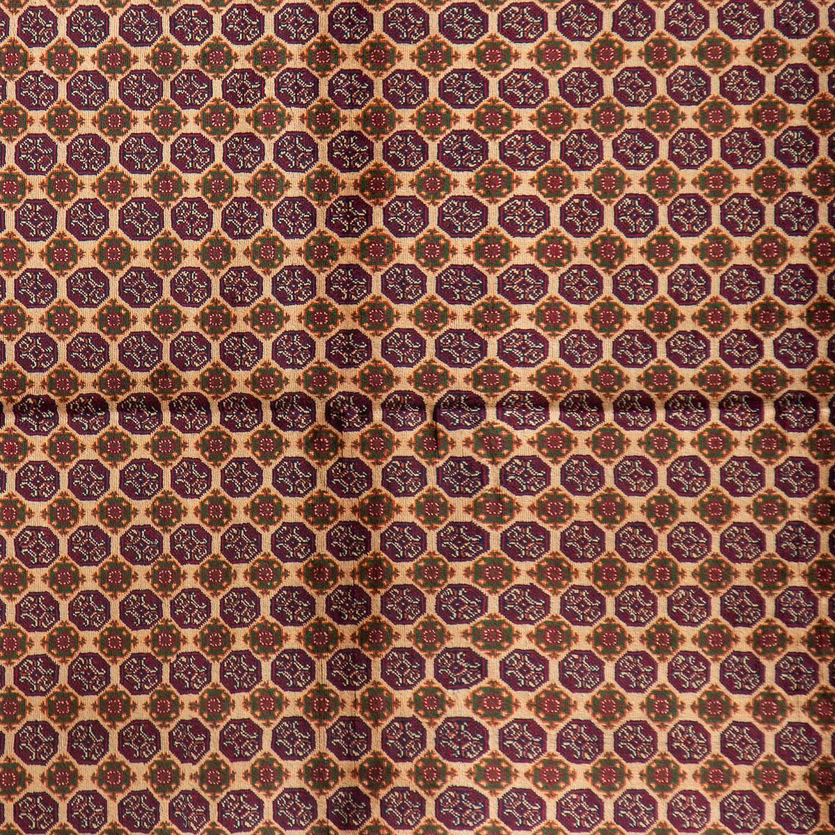 Maroon Firebrick Design Afghan Mauri Carpet| 7' 7" X 5' 7" 2