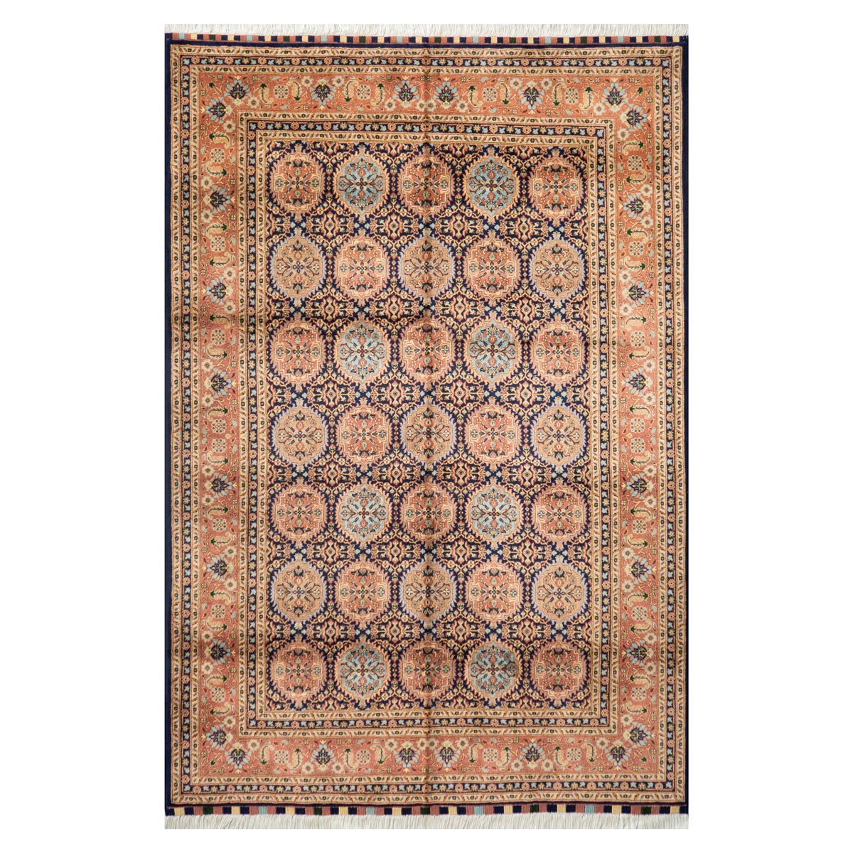 Patnosi Gul Design Handmade Beljik Wool Carpet | 8' 2" X 5' 4" 1