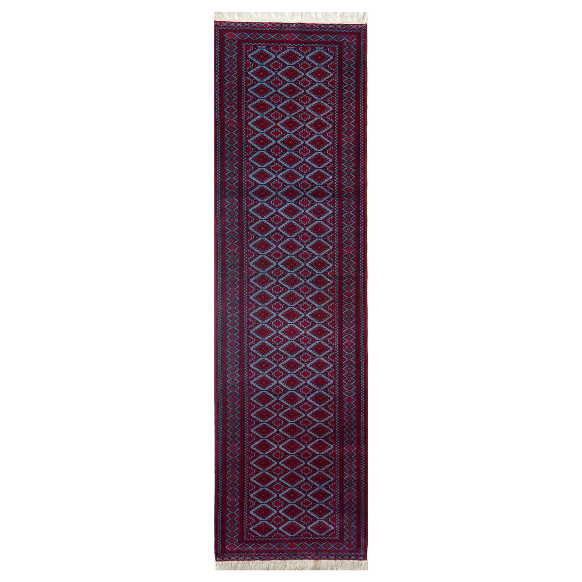 Multi-Color Herati Antique Hand-Woven Runner Rug | 9' 5" X 2' 6" 1