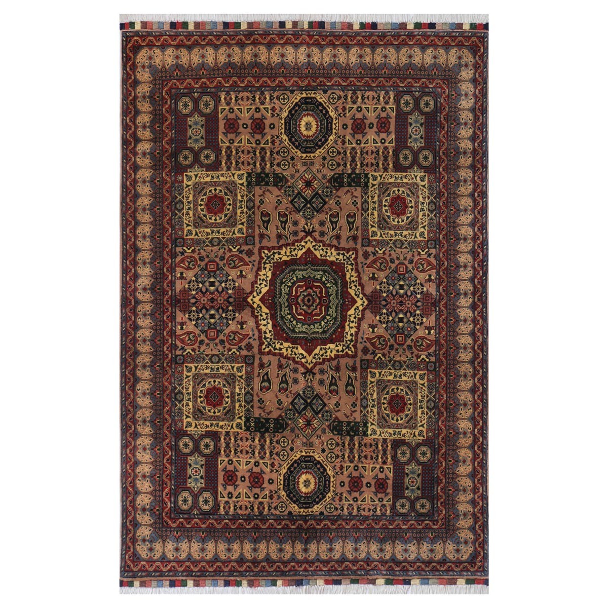 Red Mamlok Design Handwoven Carpet | ' 1" X 4' 10" 1