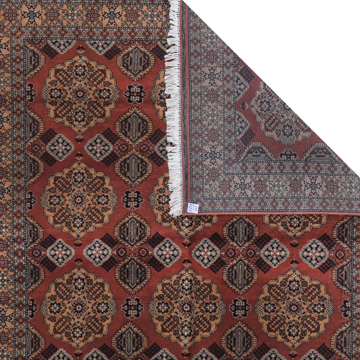 Red Patnosi Design Handwoven Carpet | 6' 4" X 5' 2" 3
