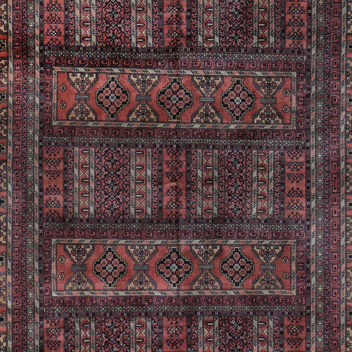 Maroon Parda Design Handwoven Carpet | 6' 7" X 6' 8" 2