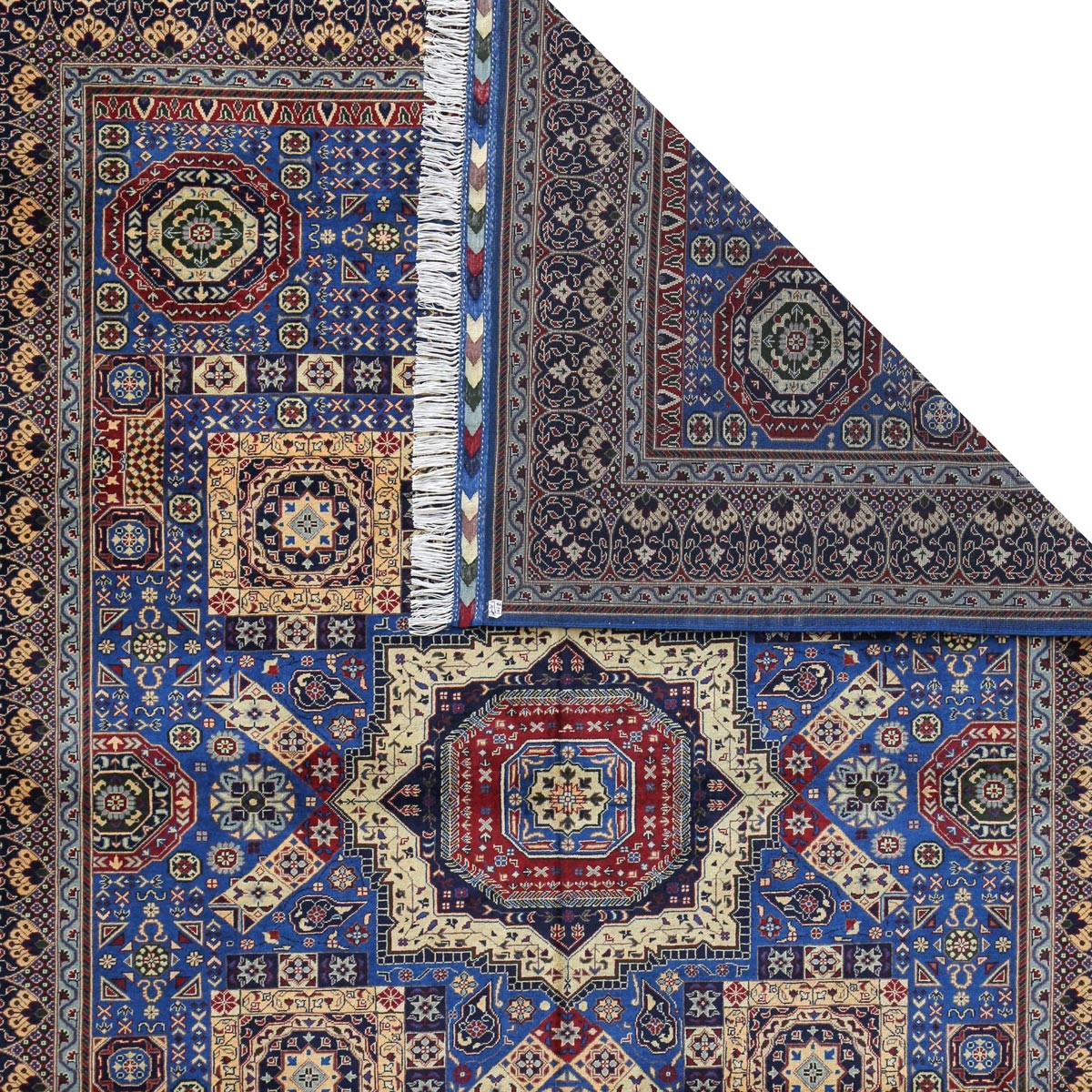 Blue Mamlok Design Handwoven Carpet | 11' 4" X 8' 5" 3