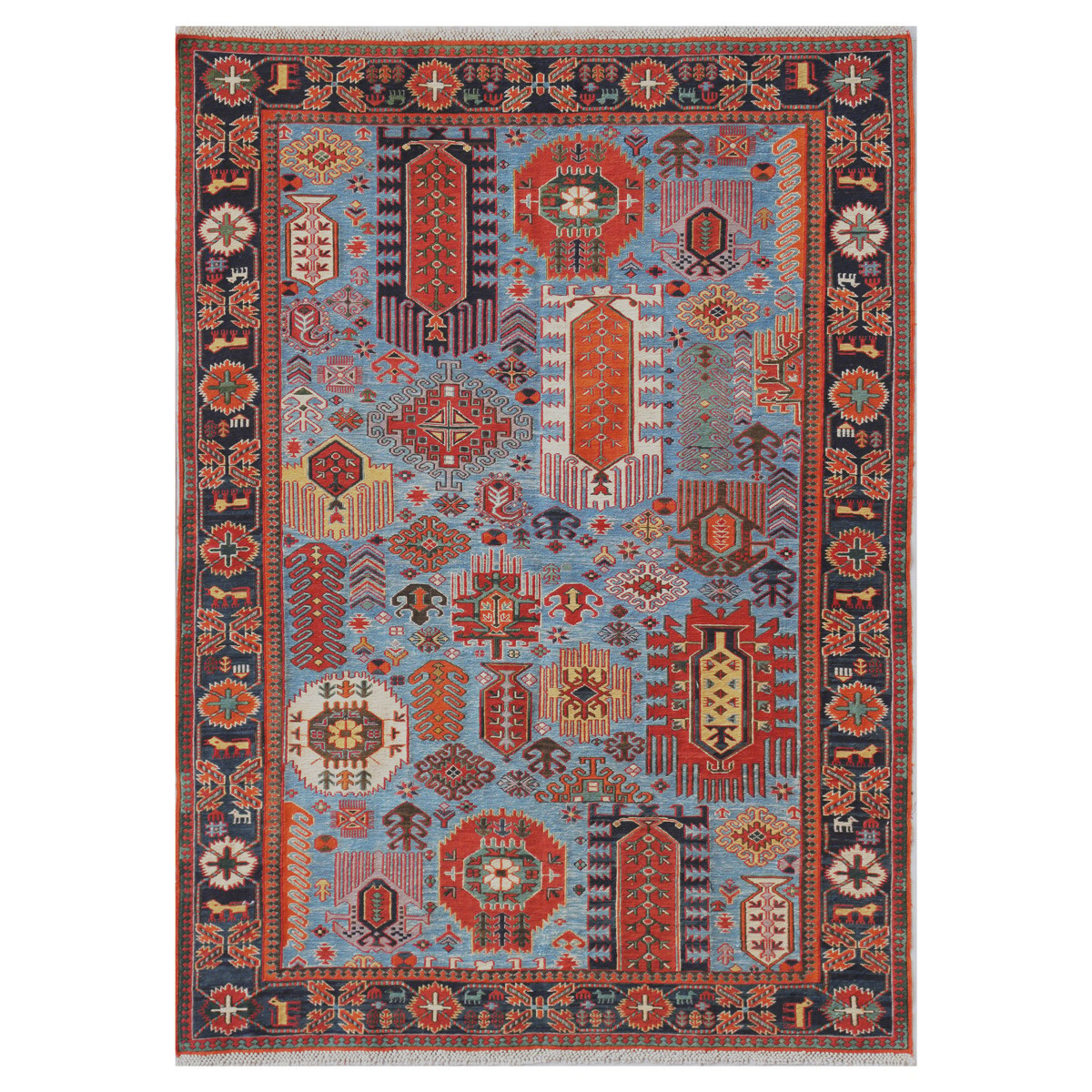 Blue Sumaki Handwoven Gelim | 6' 4" X 4' 6"  4