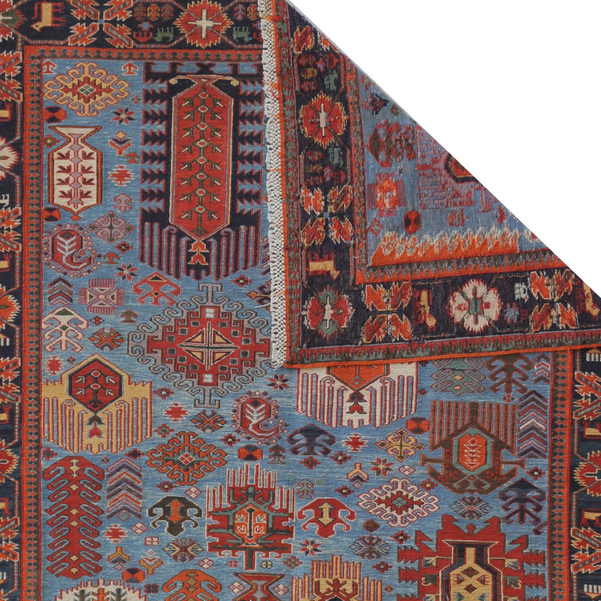 Blue Sumaki Handwoven Gelim | 6' 4" X 4' 6" 3