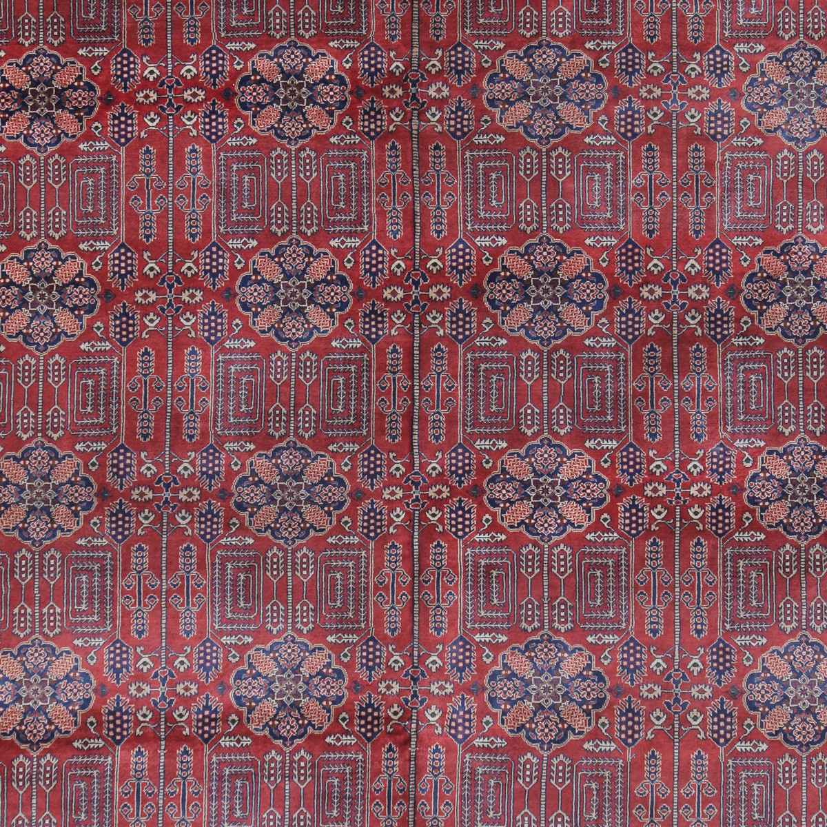 Red Gandomi Design Handwoven Carpet | 13' 7" X 9' 11" 2