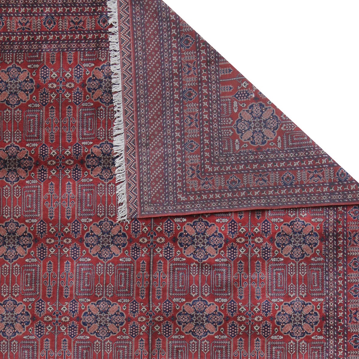 Red Gandomi Design Handwoven Carpet | 13' 7" X 9' 11" 3