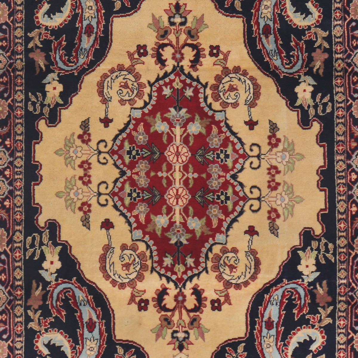 Yellowish Red Yak Gula Design Handwoven Carpet | 5' 6" X 3' 4" 2
