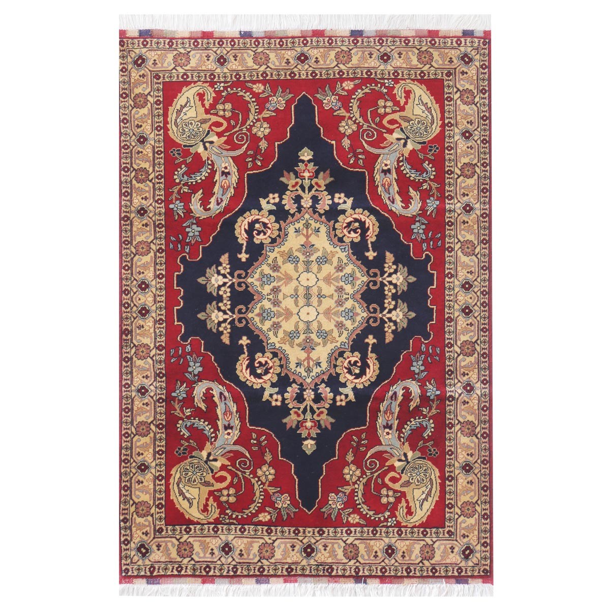 Red Yak Gula Design Handwoven Carpet | 5' 2" X 3' 4" 1
