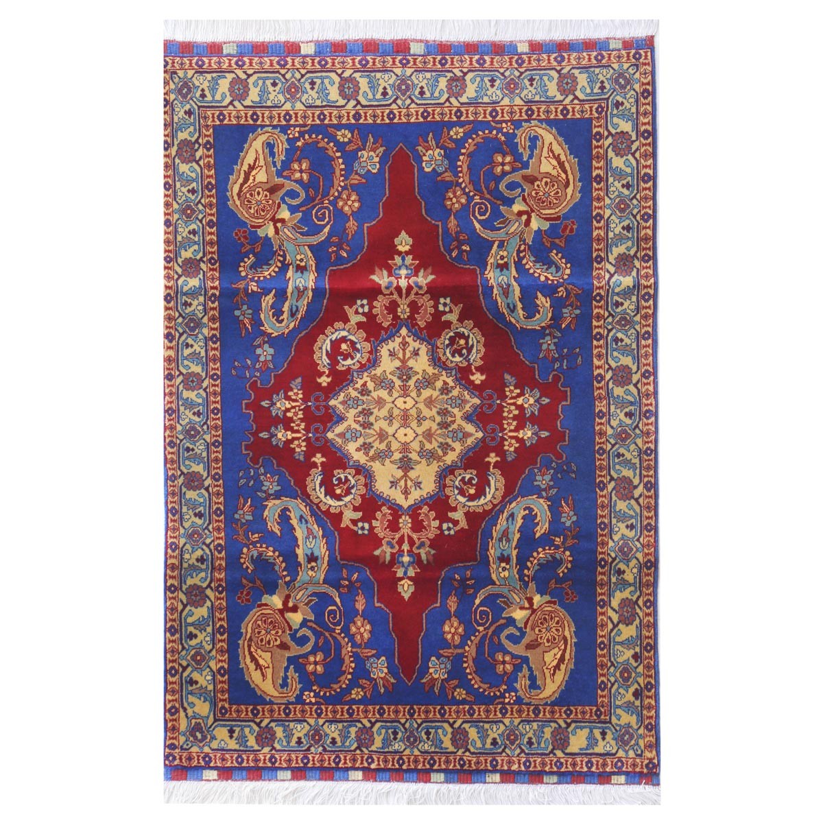 Blue Yak Gula Design Handwoven Carpet | 4' 10" X 3' 4" 1