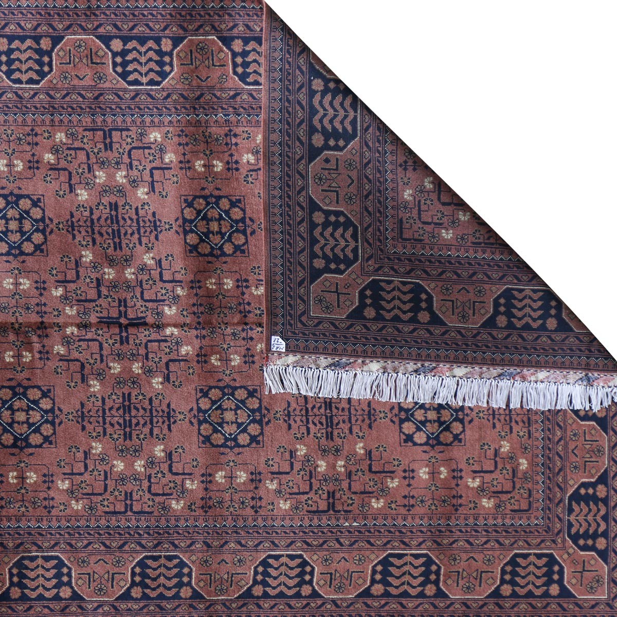 Bukhara Design Afghan Original Handwoven Carpet | 9' 7" X 5' 0" 3