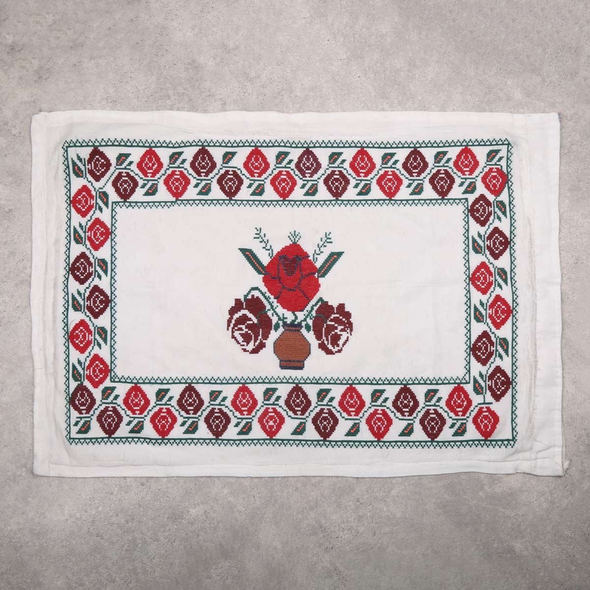 White Floral Embroidered Pillow Case | Handmade Traditional Pillow Case 1