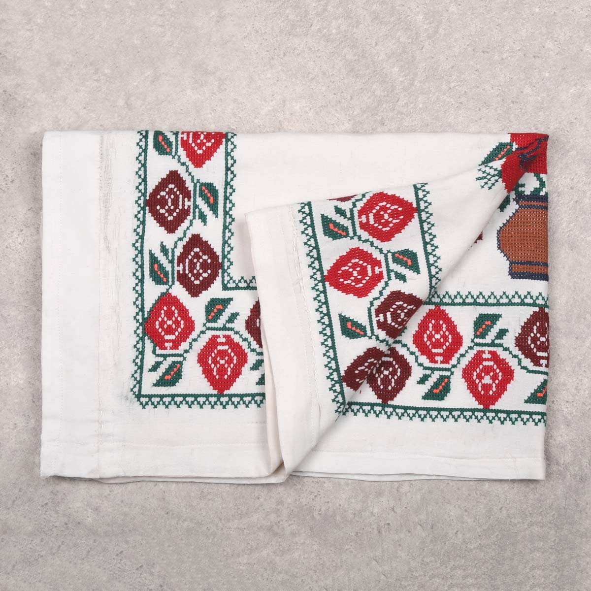 White Floral Embroidered Pillow Case | Handmade Traditional Pillow Case 3