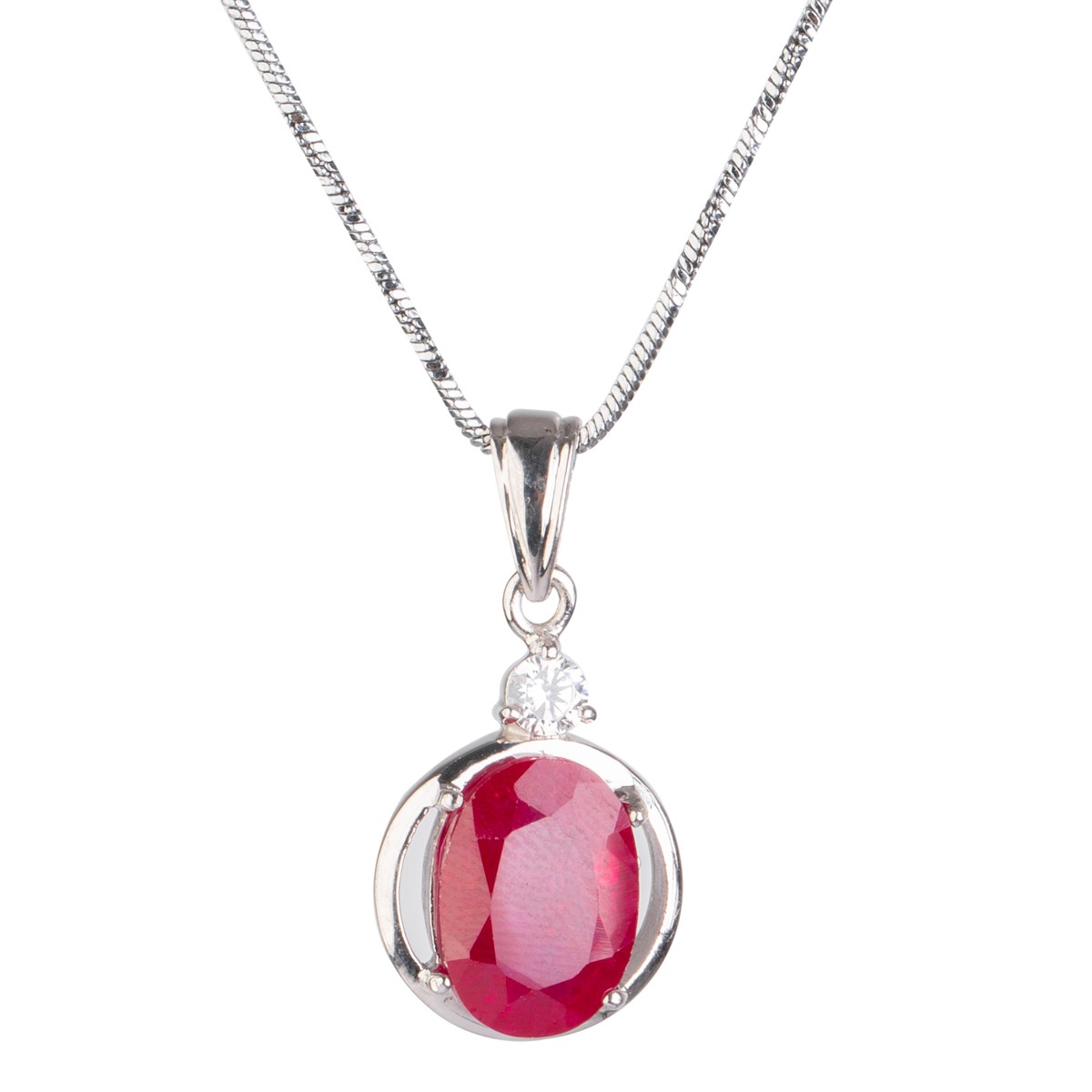 Oval Cut Ruby Gemstone Jewelry Set | Women Pendant Earring and Ring 2