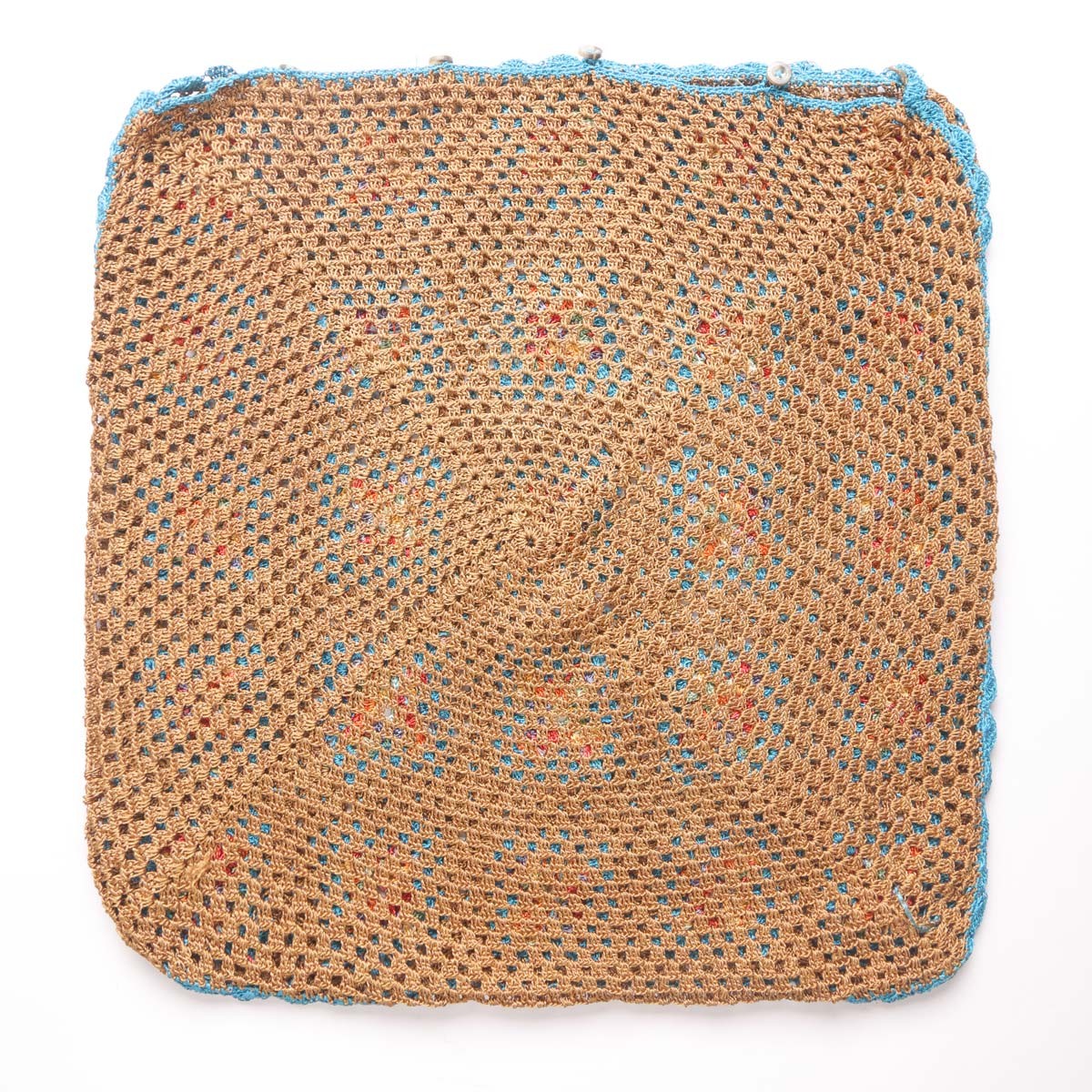 Handknitted Pillow Case | Square Pattern Embroidered Pillow Cover 2