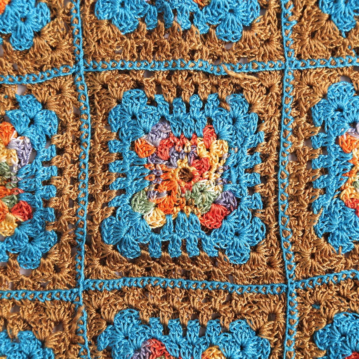 Handknitted Pillow Case | Square Pattern Embroidered Pillow Cover 3